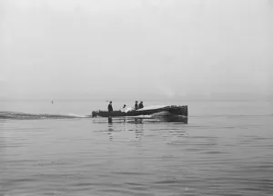 Admiralty motor launch under way, 1914. Creator: Kirk & Sons of Cowes