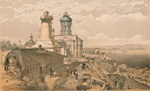 Krym Prints: The Admiralty, Sebastopol, 1856. Artist: William Simpson