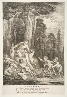 Audran Prints: Adolescence. n. d. Creators: Claude Gillot, Jean Audran