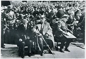Adolf Hitler Collection: Adolf Hitler, President von Hindenburg and Hermann Goering, Tannenberg, Germany, 1933