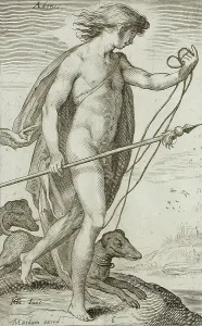 Adonis Prints: Adonis, between 1607 and 1610. Creator: Jacob Matham