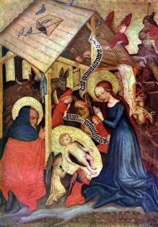 Images Dated 10th September 2009: Adoration of the Child, after 1430 (1955). Artist: Master of the Carrying of the Cross, Vyssi Brod
