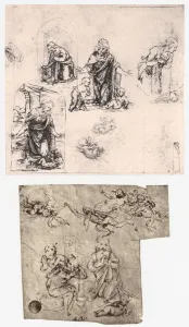 Adoration of the Child, c1483. Artist: Leonardo da Vinci