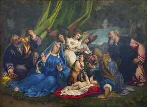 Child Jesus Prints: The Adoration of the Christ Child, 1546-1549. Creator: Lotto, Lorenzo (1480-1556)