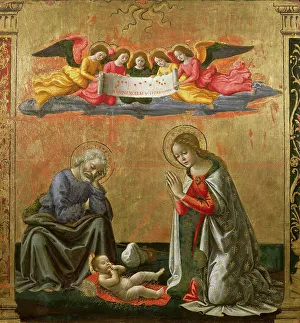 Holy Night Prints: The Adoration of the Christ Child, c. 1492. Creator: Ghirlandaio, Domenico (1449-1494)