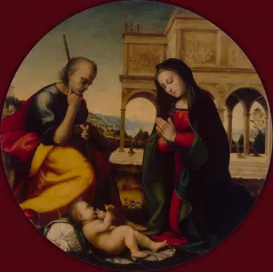 The Adoration of the Christ Child, c. 1500. Artist: Albertinelli, Mariotto (1474-1515) The Adoration of the Christ Child, c. 1500. Artist: Albertinelli, Mariotto (1474-1515)