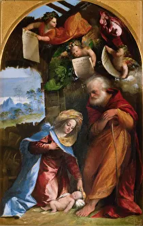 Christmas Crib Prints: The Adoration of the Christ Child, c1519
