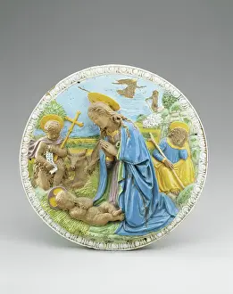Magi Prints: Adoration of the Christ Child, c1525. Creator: Giovanni della Robbia