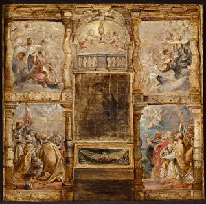 Eucharist Prints: The Adoration of the Eucharist, c. 1626. Creator: Peter Paul Rubens
