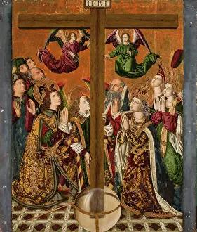 Adoration of the Holy Cross by Saint Helena and the Emperor Heraclius, 1483-1487. Creator: Jimenez (Ximenez), Miguel (active 1462-1505)