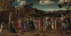The Adoration of the Kings, c. 1480. Artist: Bellini, Giovanni, (Workshop) The Adoration of the Kings, c. 1480. Artist: Bellini, Giovanni, (Workshop)