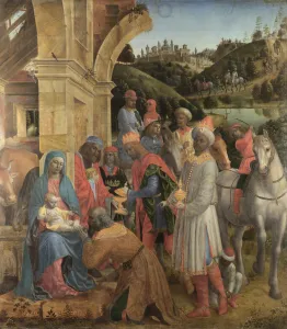 The Adoration of the Kings, c. 1500. Artist: Foppa, Vincenzo (active 1456-1516) The Adoration of the Kings, c. 1500. Artist: Foppa, Vincenzo (active 1456-1516)