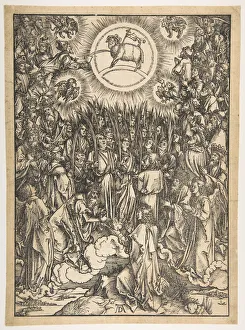 Palm Fronds Prints: The Adoration of the Lamb, from The Apocalypse, Latin Edition, 1511, 1511