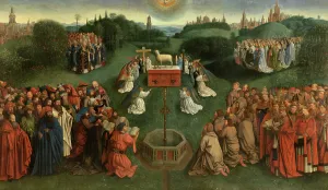 Gathered Prints: Adoration of the Lamb, c1430s. Creator: Jan van Eyck