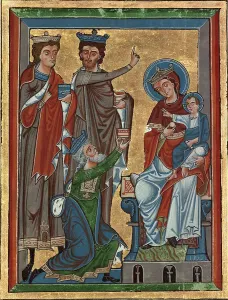 Detached Leaf Prints: Adoration of the Magi, about 1240. Creator: Unknown