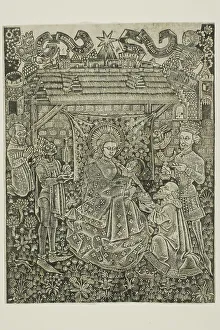Metalcut Prints: Adoration of the Magi, 1425-50. Creator: Unknown