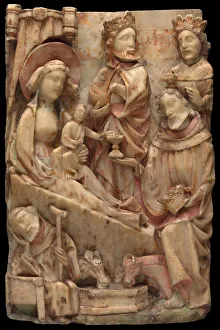 Alabaster Prints: Adoration of the Magi, 1425 / 75. Creator: Unknown