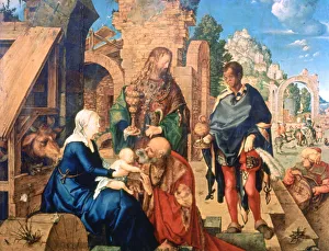 Amazement Prints: The Adoration of the Magi, 1504. Artist: Albrecht Durer