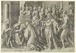 Mary Virgin Collection: Adoration of the Magi, 1513. Creator: Lucas van Leyden