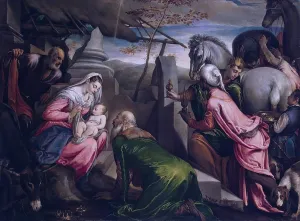 Visiting Prints: Adoration of the Magi, 1568. Creators: Circle of Jacopo Bassano il vecchio