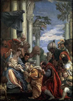 Magi Prints: The Adoration of the Magi, 1570s. Artist: Paolo Veronese