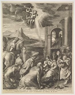 Bassano Jacopo Gallery: Adoration of the Magi, 1598. Creator: Raphael Sadeler