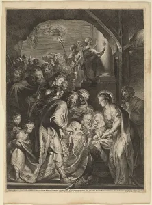 Lucas Vorsterman I Prints: The Adoration of the Magi, 1620. Creator: Lucas Vorsterman