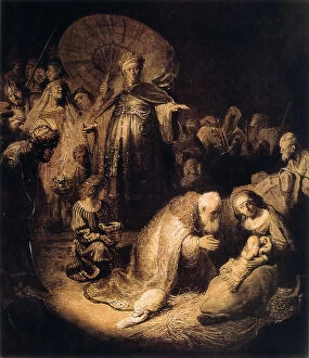 Bending Gallery: The Adoration of the Magi, 1632. Artist: Rembrandt Harmensz van Rijn
