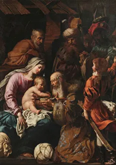 Wise Men Prints: The Adoration of the Magi, 1640. Creator: Miradori, Luigi (around 1600/10-um 1656)