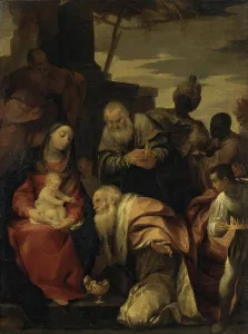 Visiting Prints: Adoration of the Magi, 1695. Creator: Giovan Gioseffo Dal Sole