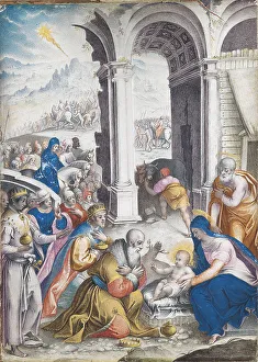 Clovio Prints: The Adoration of the Magi. Artist: Clovio, Giulio (1498-1575)