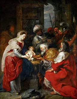Three Magi Prints: The Adoration of the Magi. Artist: Rubens, Pieter Paul (1577-1640)