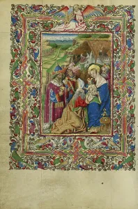 Presents Prints: The Adoration of the Magi; Book of Hours, about 1460. Creator: Unknown