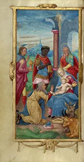 Presents Prints: The Adoration of the Magi; Book of Hours, 1544. Creator: Unknown