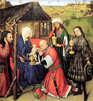 The Adoration of the Magi, c. 1440. Artist: Daret, Jacques (ca 1404-ca 1470) The Adoration of the Magi, c. 1440. Artist: Daret, Jacques (ca 1404-ca 1470)