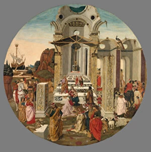 Nativity Gallery: The Adoration of the Magi, c. 1495. Creator: Raffaello Botticini