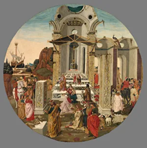 Magi Prints: The Adoration of the Magi, c. 1495. Creator: Raffaello Botticini