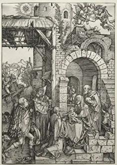Early 16th Century Prints: The Adoration of the Magi, c. 1501-1503. Creator: Albrecht Dürer (German, 1471-1528)