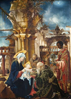 Balthasar Collection: The Adoration of the Magi, c. 1535. Artist: Altdorfer, Albrecht (c. 1480-1538)