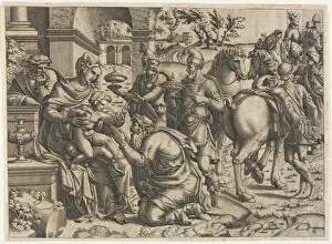 The Adoration of the Magi, c. 1545. Creator: Jean Mignon (French)