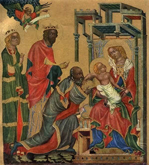 Images Dated 10th September 2009: The Adoration of the Magi, c1350 (1955).Artist: Master of the Vyssi Brod Altar