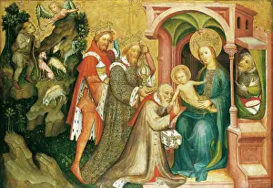 Devotion Prints: The Adoration of the Magi, c1400. Creator: Master of the Middle Rhine