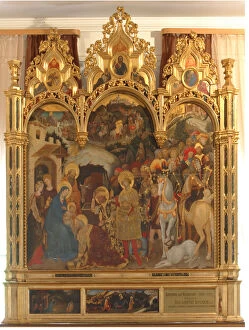 Virgin And Child Collection: The Adoration of the Magi, c.1420. Artist: Gentile da Fabriano (ca 1370-1427)