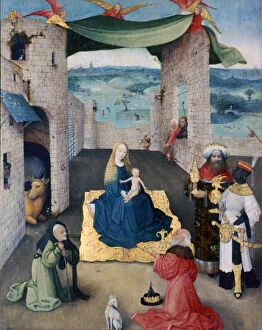 Amazement Gallery: The Adoration of the Magi, c1490. Artist: Hieronymus Bosch