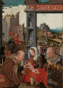 Beschryving Van Haarlem Prints: The Adoration of the Magi, c.1520-c.1525. Creator: Jan Mostaert