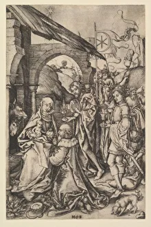 Schongauer Martin Prints: The Adoration of the Magi, ca. 1435-1491. Creator: Martin Schongauer