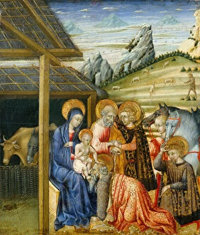 Halo Collection: The Adoration of the Magi, ca. 1460. Creator: Giovanni di Paolo