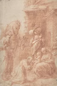 Correggio Collection: The Adoration of the Magi, ca. 1517. Creator: Correggio