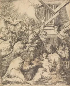 Adoration of the Magi, ca. 1553-60 (?). Creator: Andrea Schiavone Adoration of the Magi, ca. 1553-60 (?). Creator: Andrea Schiavone