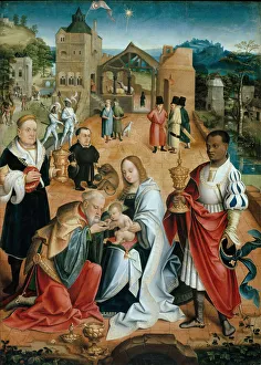 The Adoration of the Magi (Central Panel of the Triptych), 16th century. Artist: Utrecht, Jacob Claesz. van (ca) The Adoration of the Magi (Central Panel of the Triptych), 16th century. Artist: Utrecht, Jacob Claesz. van (ca)